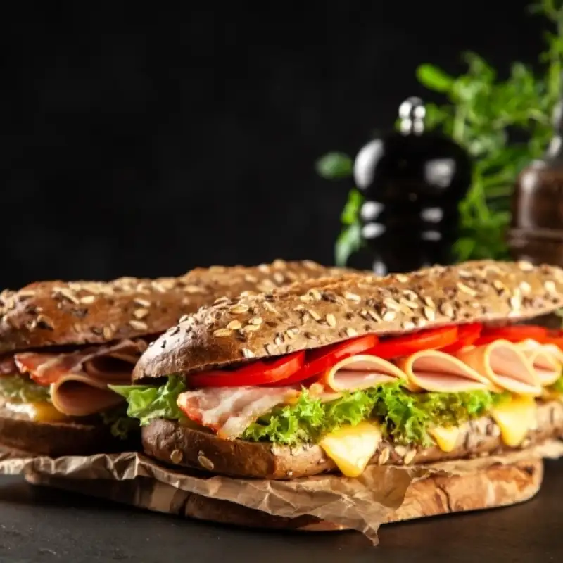 Menu sandwich américain